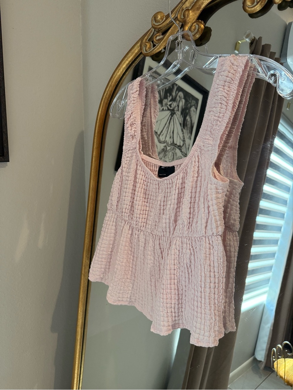 ASOS Pink Textured Tank Top